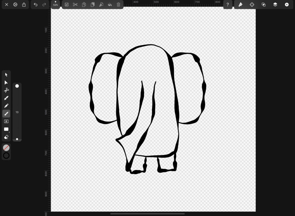ゾウのゆるいイラストの描き方