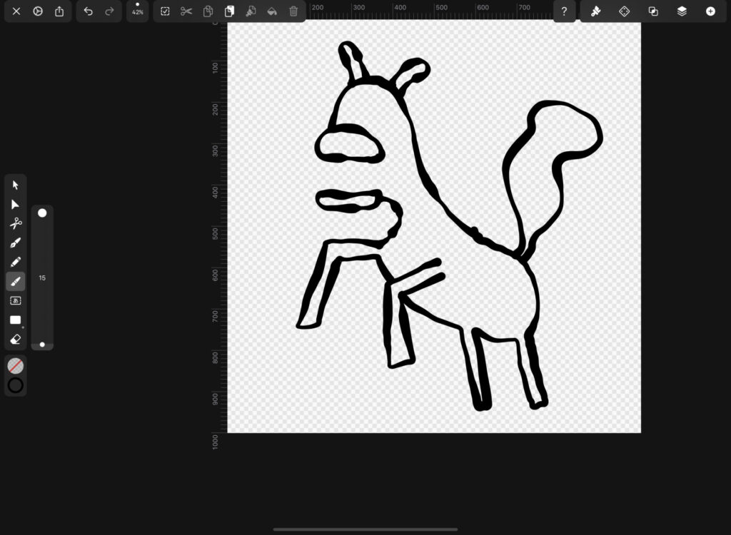 馬のゆるいイラストの描き方